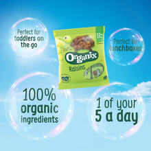 Load image into Gallery viewer, Organix Mini Organic Raisin Snack Boxes Toddler Snacks Multipack 12x14g 12 months+