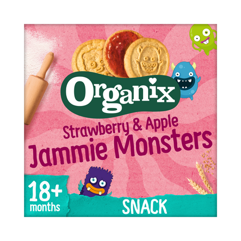 Organix Jammie Monsters Biscuits Toddler Snacks Multipack 8x8g 18 months+
