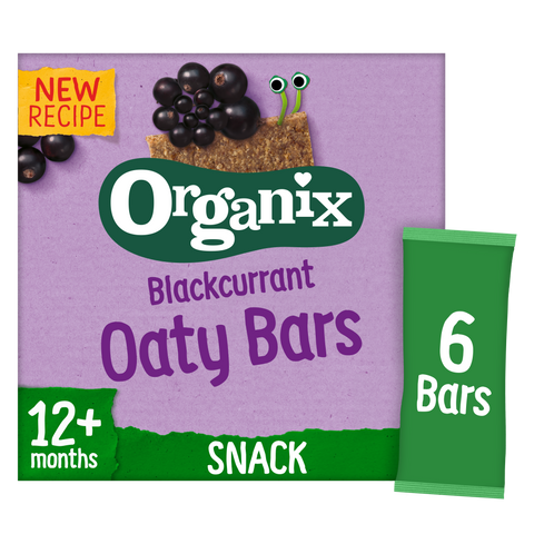 Organix Blackcurrant Soft Oaty Bars Toddler Snacks Multipack 138g (6x23g) 12 months+