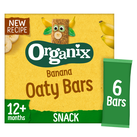 Organix Banana Soft Oaty Bars Toddler Snacks Multipack 138g (6x23g) 12 months+