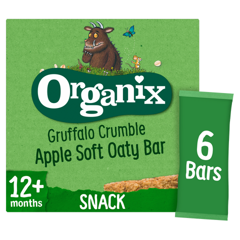 Organix Gruffalo Crumble Apple Soft Oaty Bars Toddler Snacks Multipack 138g (6x23g) 12months+