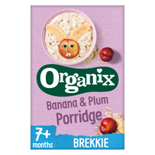 Load image into Gallery viewer, Organix Banana & Plum Baby Porridge 200g 7 months+