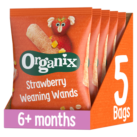 Organix Strawberry Weaning Wands Case