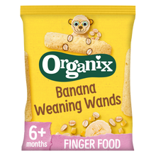 Load image into Gallery viewer, Organix Banana Weaning Wands Organic Baby Puffs 25g 6 months+