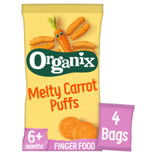 Load image into Gallery viewer, Organix Melty Organic Carrot Baby Puffs Multipack 4x18g 6 months+
