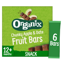 Load image into Gallery viewer, Organix Apple & Date Fruit Bars Toddler Snacks Multipack 6x17g 12 months+