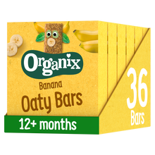 Load image into Gallery viewer, Organix Banana Organic Soft Oat Snack Bars Multipack Case 6x(6x23g)