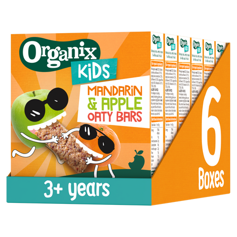 Organix KIDS Marvellous Mandarin & Apple Oaty Bars Multipack Case