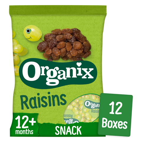 Organix Mini Organic Raisin Snack Boxes Toddler Snacks Multipack 12x14g 12 months+