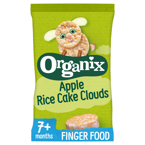 Organix Apple Rice Cake Clouds Organic Baby Snacks 40g 7 months+