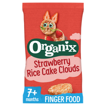 Load image into Gallery viewer, Organix Strawberry Rice Cake Clouds Organic Baby Snacks 40g 7 months+