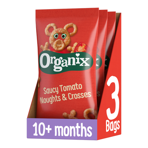 Saucy Tomato Noughts & Crosses Corn Puffs Multipack Case