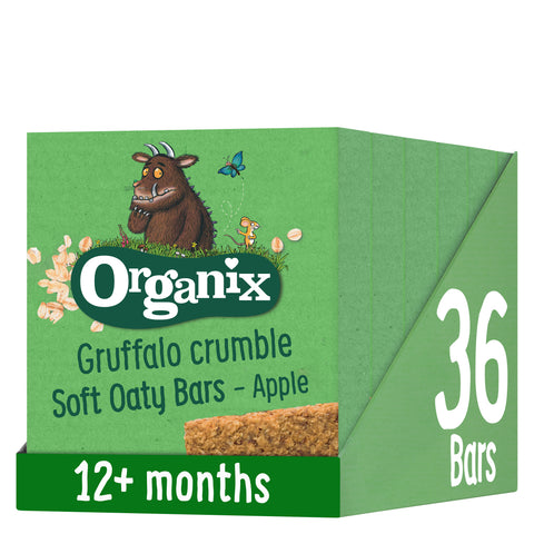 Organix Gruffalo Crumble Apple Soft Oaty Bars Toddler Snacks Multipack 138g Case 6x(6x23g) 12months+