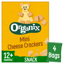 Load image into Gallery viewer, Organix Mini Cheese Crackers Toddler Snacks Multipack 4x20g 12 months+