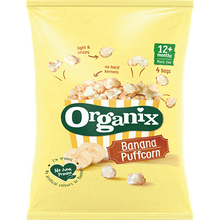 Load image into Gallery viewer, Organix Banana Puffcorn Toddler Snacks Multipack 4x10g 12 months+