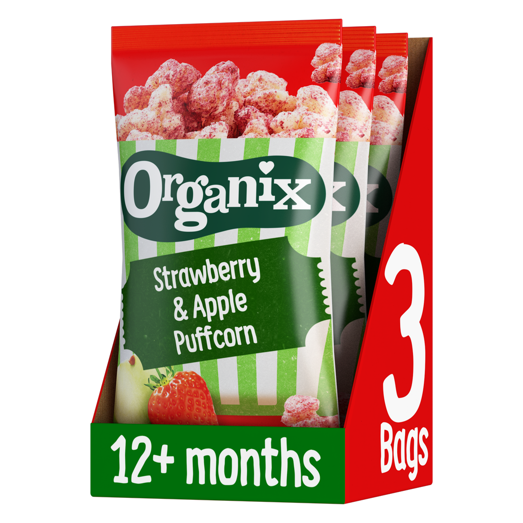 Organix Strawberry & Apple Puffcorn Case