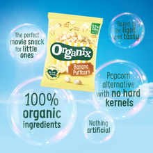 Load image into Gallery viewer, Organix Banana Puffcorn Toddler Snacks Multipack 4x10g 12 months+
