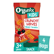 Load image into Gallery viewer, Organix KIDS Tangy Tomato Crunchy Waves (4x14g)
