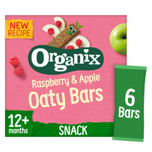 Load image into Gallery viewer, Raspberry &amp; Apple Organic Soft Oat Snack Bars Multipack Case 6x(6x23g)
