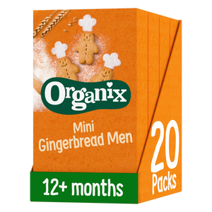 Mini Gingerbread Men Organic Toddler Snack Biscuits Multipack Case