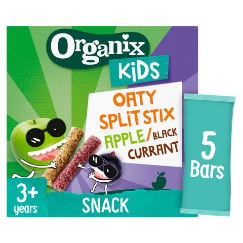 Organix KIDS Oaty Split Stix Apple Blackcurrant Bars (5x23g)