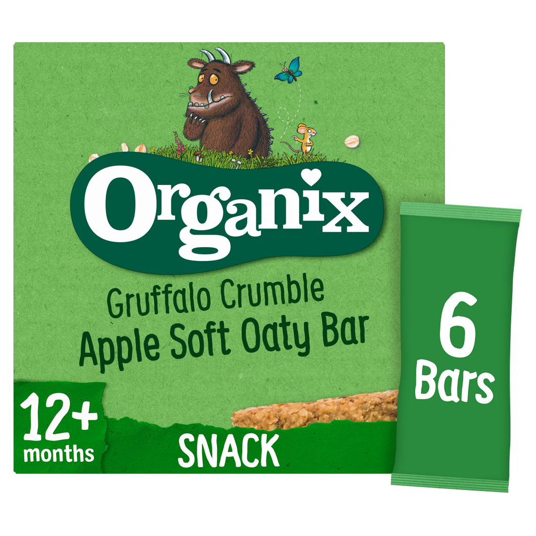 Organix Gruffalo Crumble Apple Soft Oaty Bars Toddler Snacks Multipack 138g (6x23g) 12months+