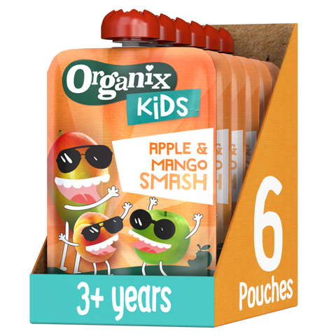Organix KIDS Mango & Apple Smash Pouch Case 6x100g