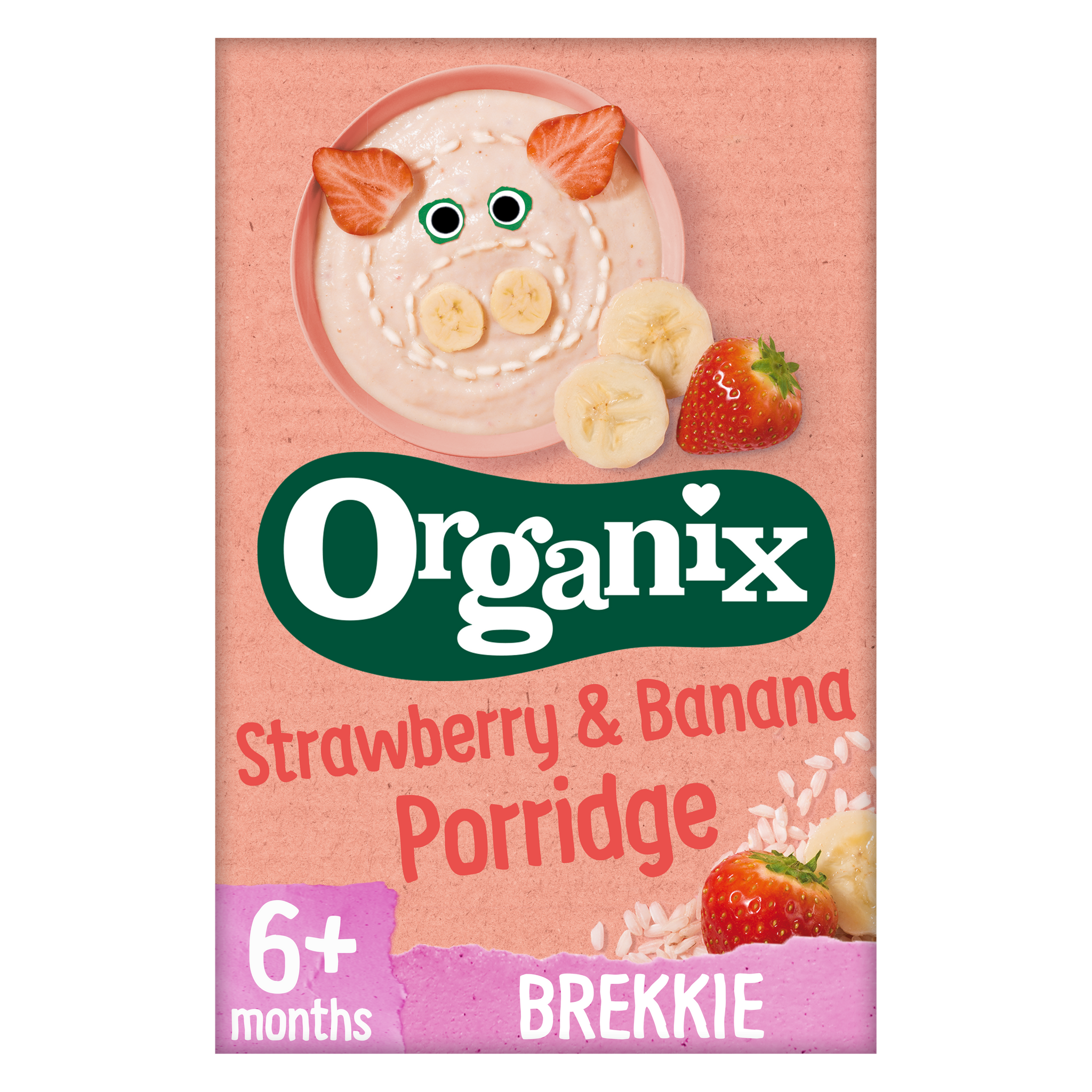 Organix Strawberry Banana Porridge 120g months+