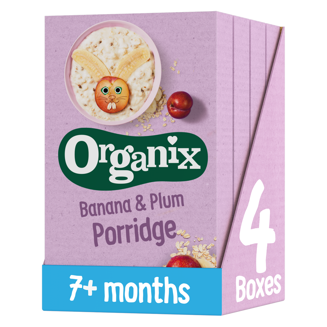 Banana & Plum Baby Porridge Case (4x200g)