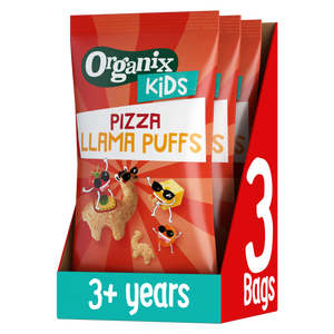 Organix KIDS Wholegrain Llama Puffs - Pizza Multipack Case