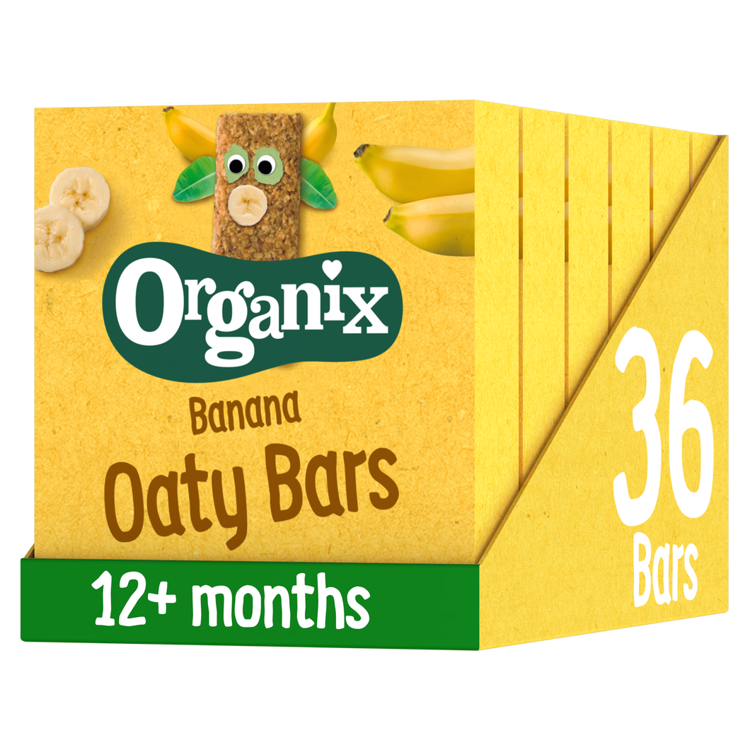 Organix Banana Organic Soft Oat Snack Bars Multipack Case 6x(6x23g)