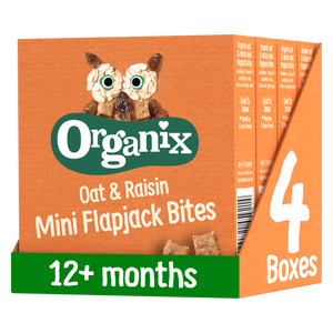 Organix Mini Organic Oat & Raisin Flapjack Toddler Snacks Multipack New 2023