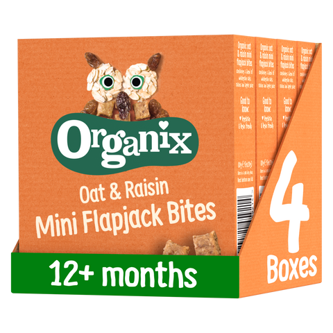 Mini Organic Oat & Raisin Flapjack Toddler Snacks Multipack Case