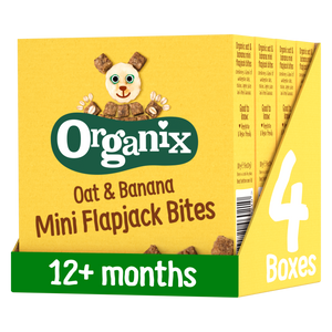 Organix Mini Organic Oat & Banana Flapjack Toddler Snacks Multipack New 2023