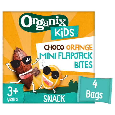 Organix KIDS Crazy Choco Orange Mini Flapjack Bites (4x23g)