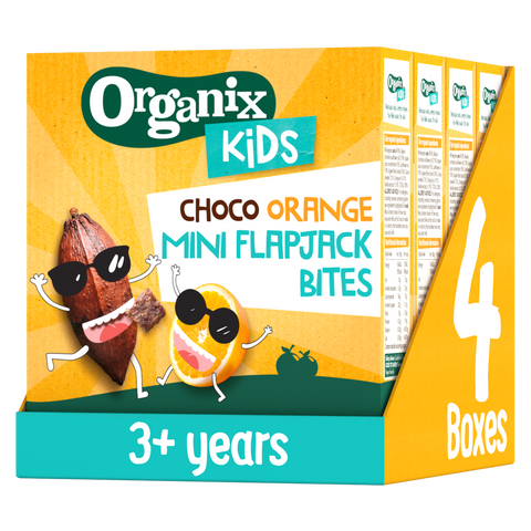 Organix KIDS Crazy Choco Orange Mini Flapjack Bites Multipack Case