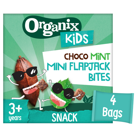 Organix KIDS Cool Choco Mint Mini Flapjack Bites (4x23g)