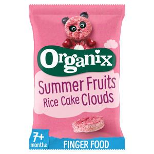 Organix Summer Fruits Rice Cake Clouds Organic Baby Snacks 40g 7 months+