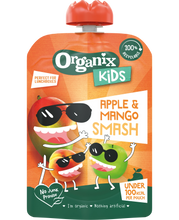Load image into Gallery viewer, Organix KIDS Mango &amp; Apple Smash Pouch Case 6x100g
