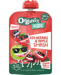 Organix KIDS Red Berries & Apple Smash Pouch Case (6x100g)