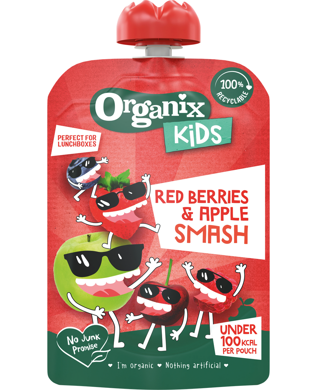 Organix KIDS Red Berries & Apple Smash Pouch 100g