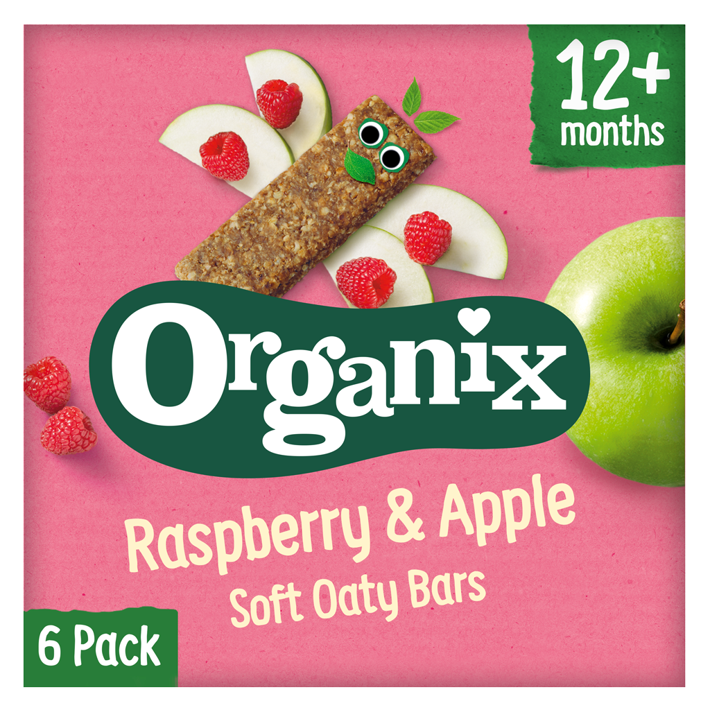 Raspberry & Apple Soft Oaty Bars (6 pack) - Short Shelf Life
