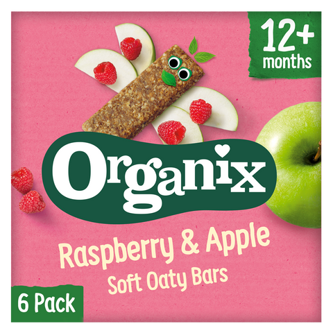 Raspberry & Apple Soft Oaty Bars (6 pack) - Short Shelf Life